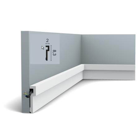 Молдінг для стін, гладкий, Orac Decor Axxen PX 198 гнучкий лепній декор з дюрополімера