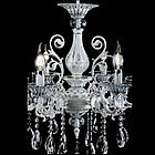 Класична люстра-свічка на 6 лампочок Е14 біла з сріблом VL-L3388/6C (CRL), фото 3