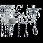 Класична люстра-свічка на 6 лампочок Е14 біла з сріблом VL-L3388/6C (CRL), фото 4