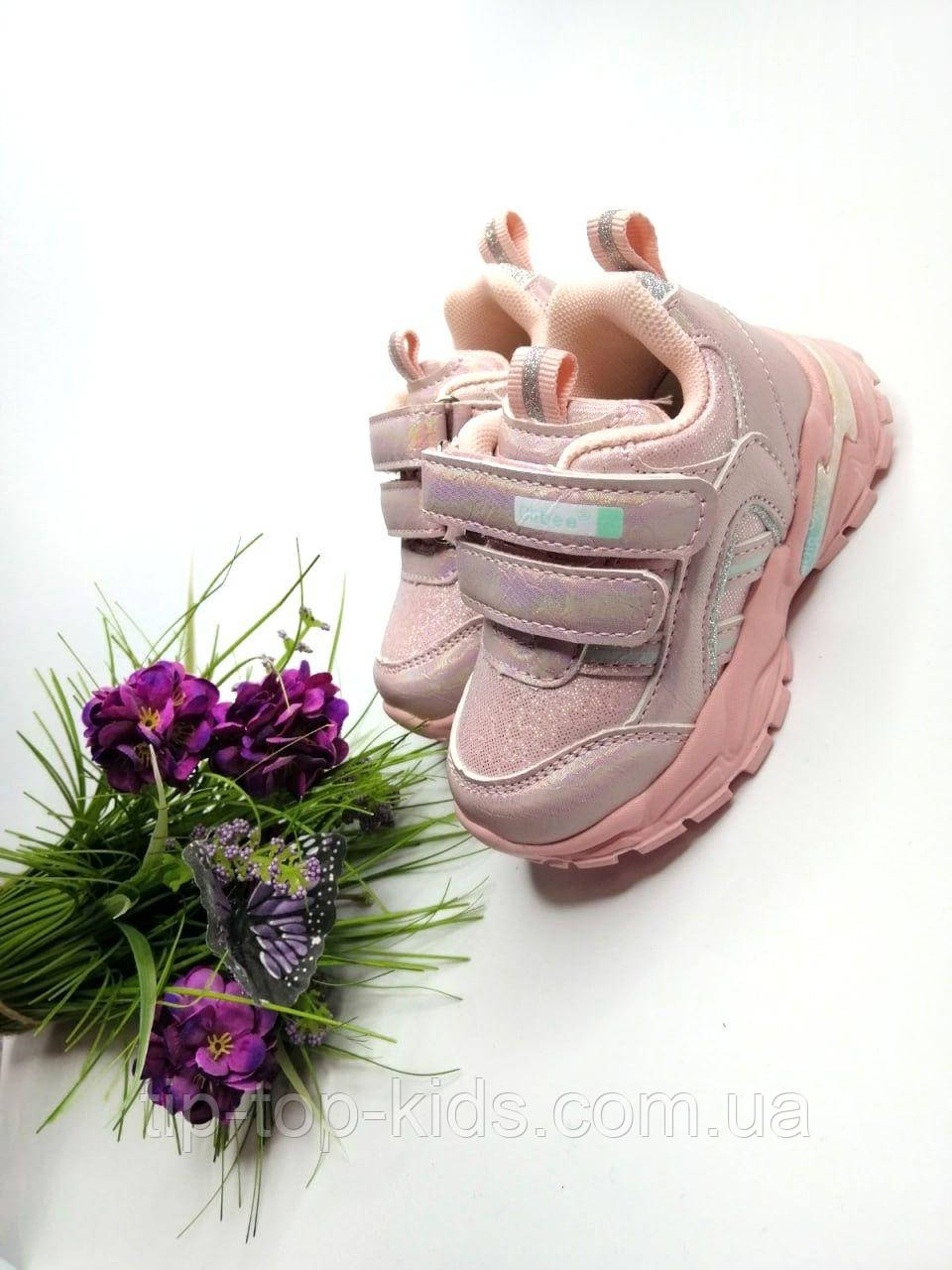 Кросівки для дівчинки Clibee 69 E pink рожеві р. 21,22,24, фото 1