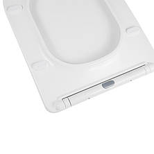 Сидіння для унітаза Qtap Kalao з мікроліфтом 345х445х45 мм Slim Duroplast,Quick relase, фото 3