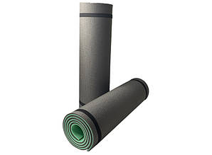 Килимок для йоги, фітнесу та спорту "Спорт 8" мм Зелено-чорний