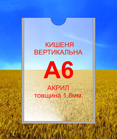Карман А6 вертикальный, фото 1