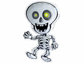 "Скелет" Кулька 26"  на Хелловін, фольгована фігура, Шарик воздушный "Скелет" на хэллоуин 343