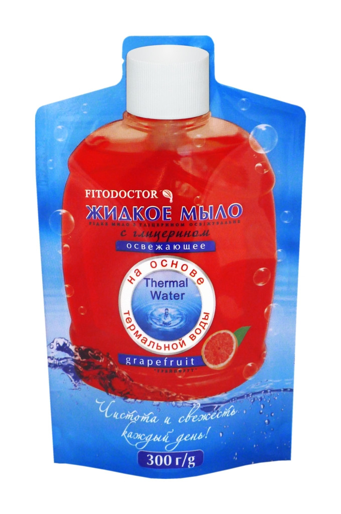 Крем-мило для рук з гліцерином освіжаюче Грейпфрут Дой-пак ТМ Fitodoctor 300 г, фото 1