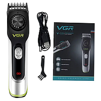 Бездротова машинка для стрижки волосся VGR V028 | Акумуляторний триммер для бороди та вусів