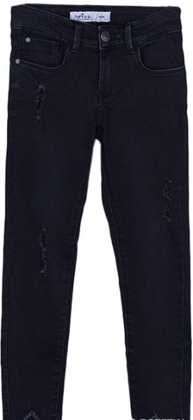 Тонкі дитячі джинси на дівчинку TIFFOSI Португалія 10020981 Чорний.Топ!