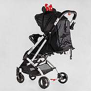 Коляска прогулькова дитяча JOY Elegans A-1295 рама алюмінієва, футкавер, підстаканик, фото 4