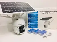 Уличная IP камера UKC ART-7584 Q5 2mp поворотная аккумуляторная solar PANEL WI-FI + солнечная панель Белая