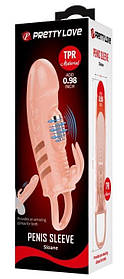 Подовження насадки на члена з вібруостимуляцією Бейле Прекрасна любов - пеніс -рукає Sloane