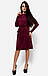 Ангорове жіноче плаття-міді, марсала, фото 2