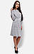 Ангорове жіноче плаття-міді, сіре, фото 3