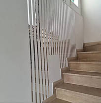 Дзеркальні пластикові наклейки смужки Срібні 1 м х 1 см 3 шт набор, фото 3