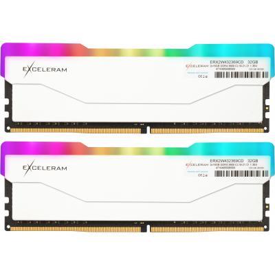 Додаток пам' яті DDR4 32GB (2x16GB) 3600 MHz RGB X2 Series White eXcelearam (ERX2W432369CD)