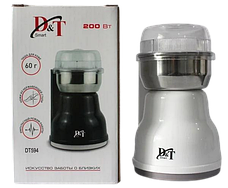 Електрична кавомолка D&T Smart DT-594 200Вт міні кавомолка подрібнювач кавових зерен, фото 5