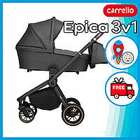 Дитяча універсальна коляска Carrello Epica 3в1 (CRL-8511/1) Каррелло Епіка 3 в 1, чорна рама Iron Grey