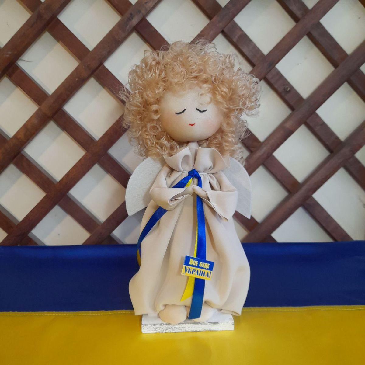 Статуетка янгол "Молиться за Україну" 28 см, фото 1