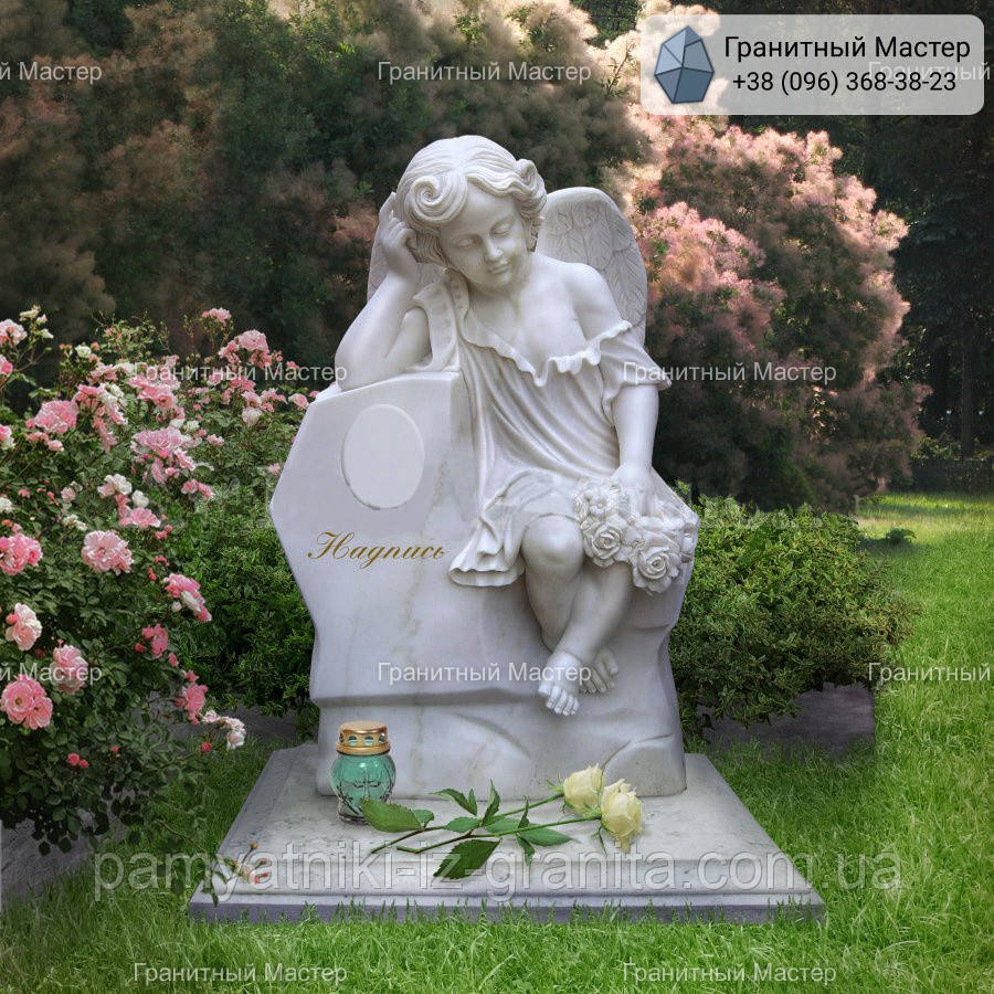 Дитячий пам'ятник з ангелом № 211, фото 1