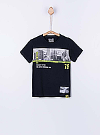 Удобная детская футболка для мальчика с принтом города TIFFOSI Португалия 10027699 Черный