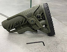 Приклад (база) FAB Defense GLR-16 CP-G з регульованою щокою для AR15/M16, Олива (MIL-SPEC, Com-SPEC), фото 6
