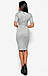 Жіноче приталене плаття-гольф, сіре, фото 5