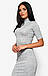 Жіноче приталене плаття-гольф, сіре, фото 2