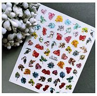 Наклейки для ногтей осенние листочки CL40 Nail Stikers