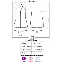 Комплект еротичної білизни OBSESSIVE SERVGIRL костюм покоївки S/M L/XL, фото 6