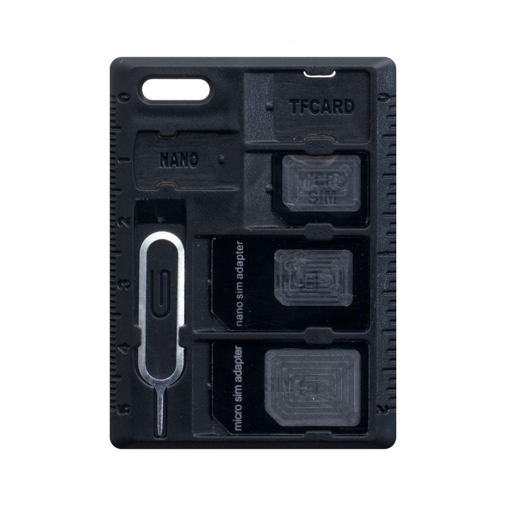 Набір Перехідників Для Сім-Карт Hoco (Nano/Micro/SIM/скріплення) Чорний