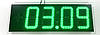 Годинник термометр світлодіодній зелений з відображенням дати 900х300мм, фото 4