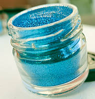 Гліттер "Бірюза темна" 230, дрібний розмір частинок, для декору смоли в техніці ResinArt. Упаковка 25мл