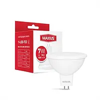 Лампа светодиодная MAXUS 1-LED-722 MR16 7W 4100K 220V GU5.3