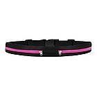 Сумка на пояс для бігу Go Runners Pocket Belt / Поясна спортивна сумка (27х10 см, 17х10) Чорна Рожева, фото 2