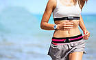 Сумка на пояс для бігу Go Runners Pocket Belt / Поясна спортивна сумка (27х10 см, 17х10) Чорна Рожева, фото 7