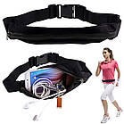 Сумка на пояс для бігу Go Runners Pocket Belt / Поясна спортивна сумка (27х10 см, 17х10) Чорна Помаранчева, фото 5