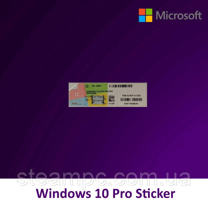 Купить Windows 10 Pro наклейка, 32/64bit OEM, цена 1064 грн — Prom.ua ...