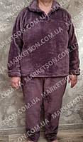 Тепла махрова жіноча піжама домашній костюм р.46,48,52,52,54,56