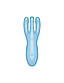 Кліторальний смарт-вібратор Satisfyer Threesome 4 Blue з трьома пальчиками, 14 см., фото 2
