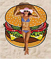 Пляжный коврик Hamburger 143см «New-store»