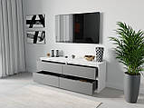 ТВ тумба Moreli ST-223 Ш1400/В530/Г400 Білий-Антрацит, фото 2