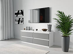 ТВ тумба Moreli ST-223 Ш1400/В530/Г400 Білий-Антрацит