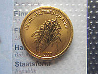 Монета 10 евроцентов Румыния 2007 Проба Европроба флора кукуруза UNC запайка