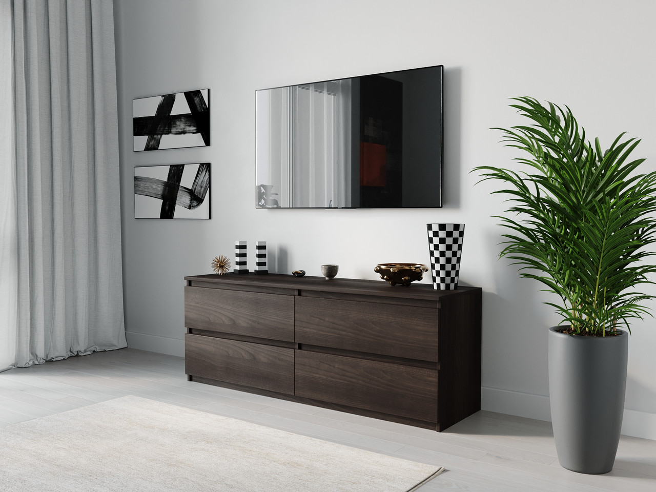 ТВ тумба Moreli ST-223 Ш1400/В530/Г400 Венге темний