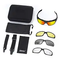 Daisy c9 тактичні окуляри для стрільби захисні з 4-ма змінними лінзами - Чорний