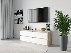 ТВ тумба Moreli ST-223 Ш1400/В530/Г400 Дуб сонома-Білий