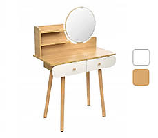 Столик туалетний JUMI SCANDI з дзеркалом косметологічний стіл для косметики W_1014