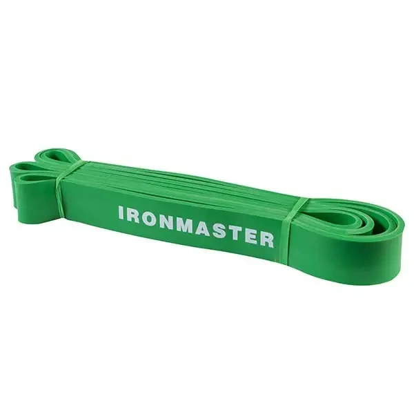 Гума для підтягувань (стрічка силова) 97660-29 IRONMASTER (розмір 2080x45x2,9мм, жорсткість 16-39кг, зелений), фото 1
