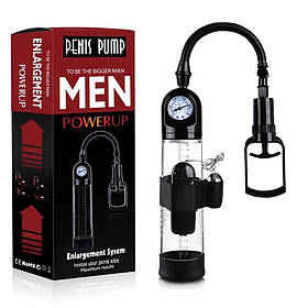 Вакуумний насос для пеніса з вібраційною серією боса: PowerPump Master Vibrating - Black & Clear