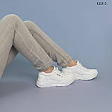Жіночі білі шкіряні кросівки Демісезонні весняні осінні Натуральна шкіра Розміри  36 37 38 39 40 41, фото 6