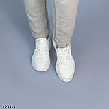 Жіночі білі шкіряні кросівки Демісезонні весняні осінні Натуральна шкіра Розміри  36 37 38 39 40 41, фото 9
